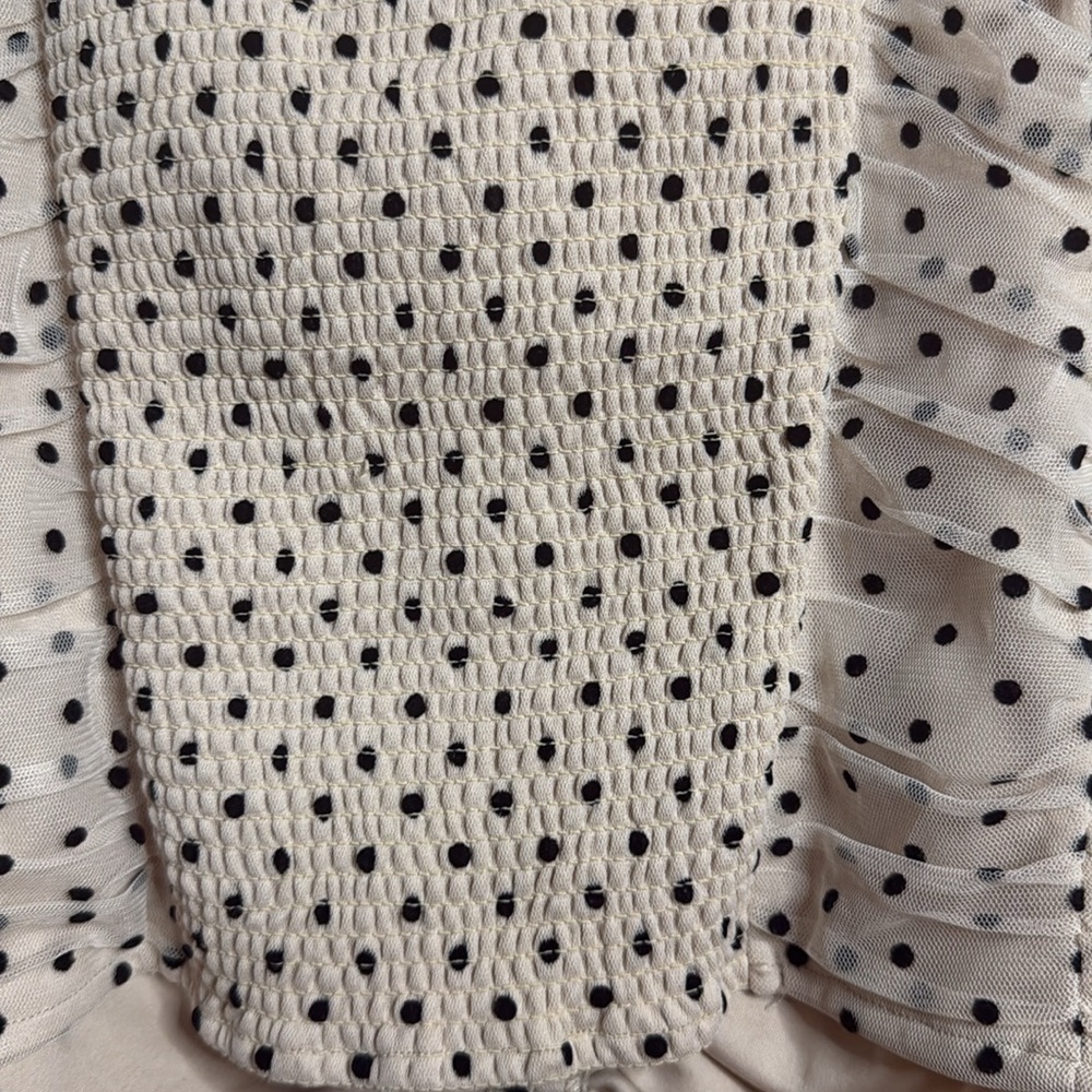 Sadie and Sage Polka Dot Ruched Top size S - Picture 6 of 8